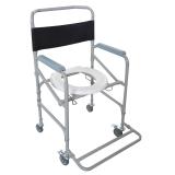 Cadeira De Rodas Higiênica Para Banho Em Aço Dobrável - Praxis